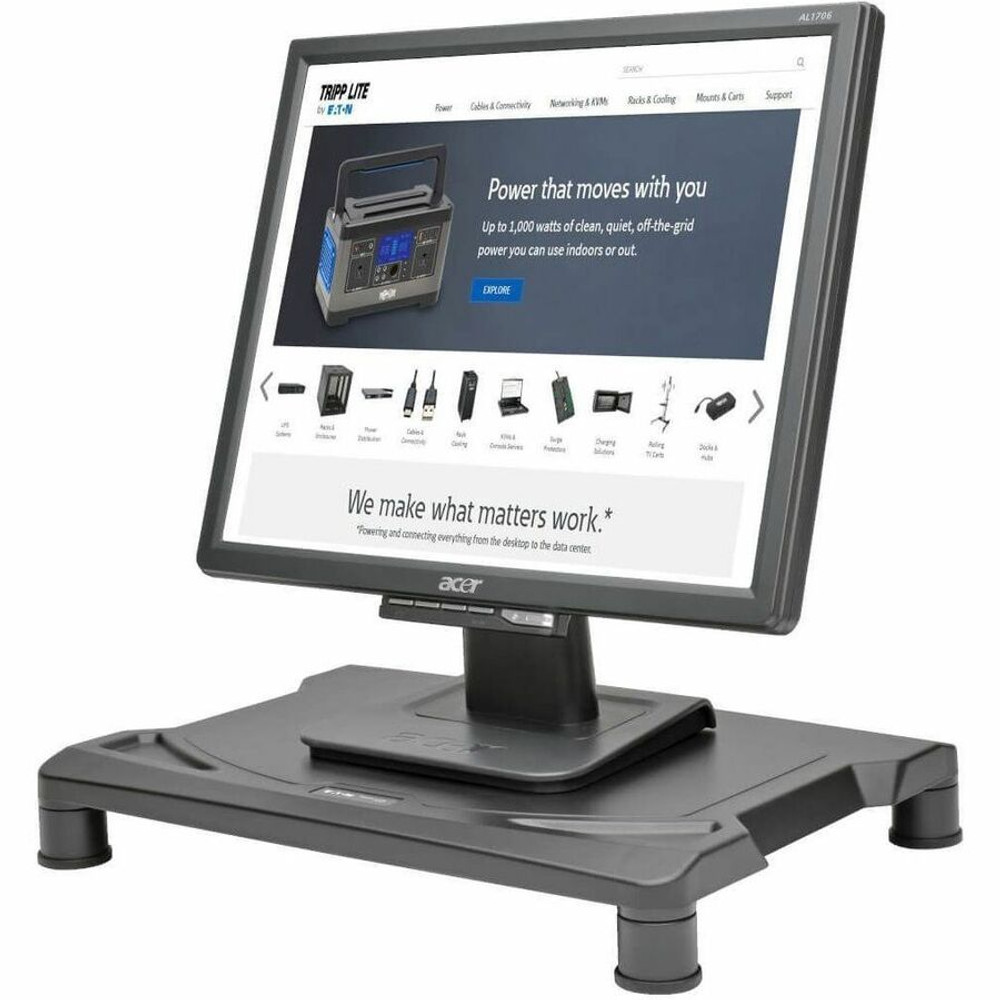 Tripp Lite by Eaton MR1612 Tripp Lite by Eaton Universal Monitor Riser, Height-Adjustable, Black