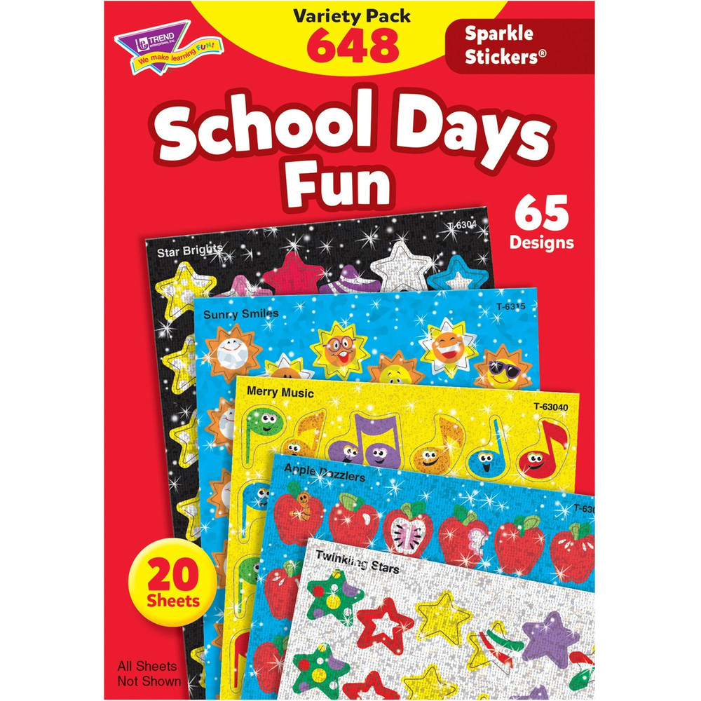 TREND Enterprises Inc. Trend 63909 Trend Sparkle Stickers School Days Fun Stickers