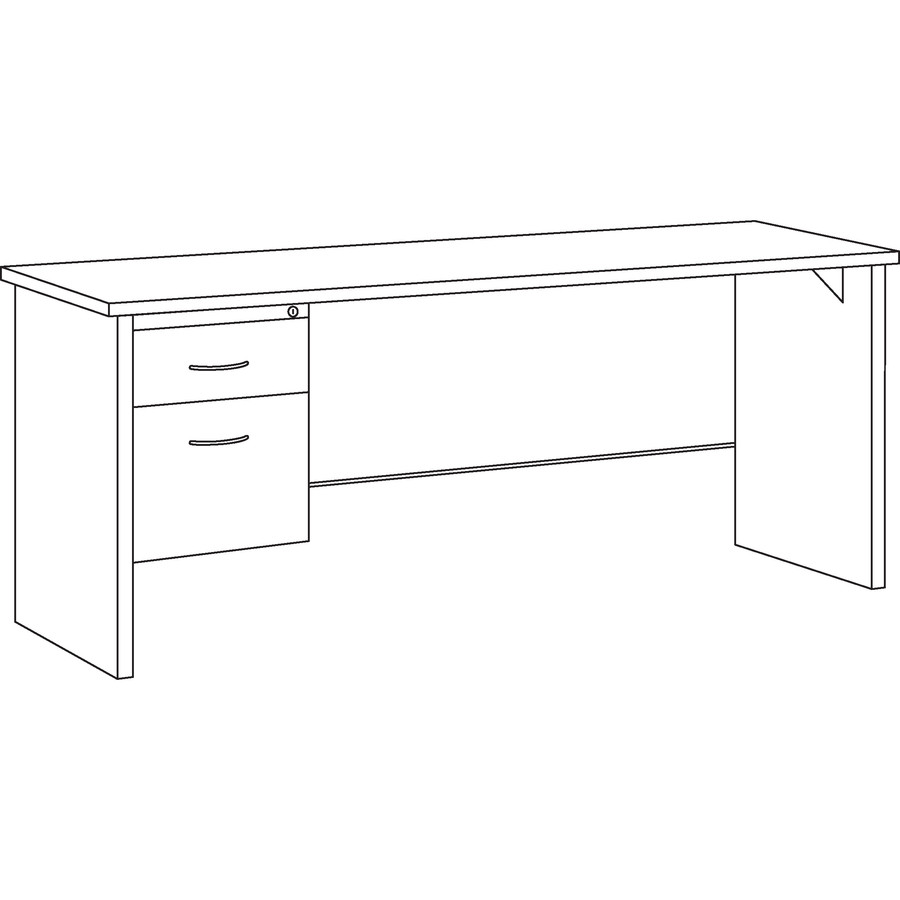 Lorell 79164 Lorell Fortress Modular Series Left-pedestal Credenza