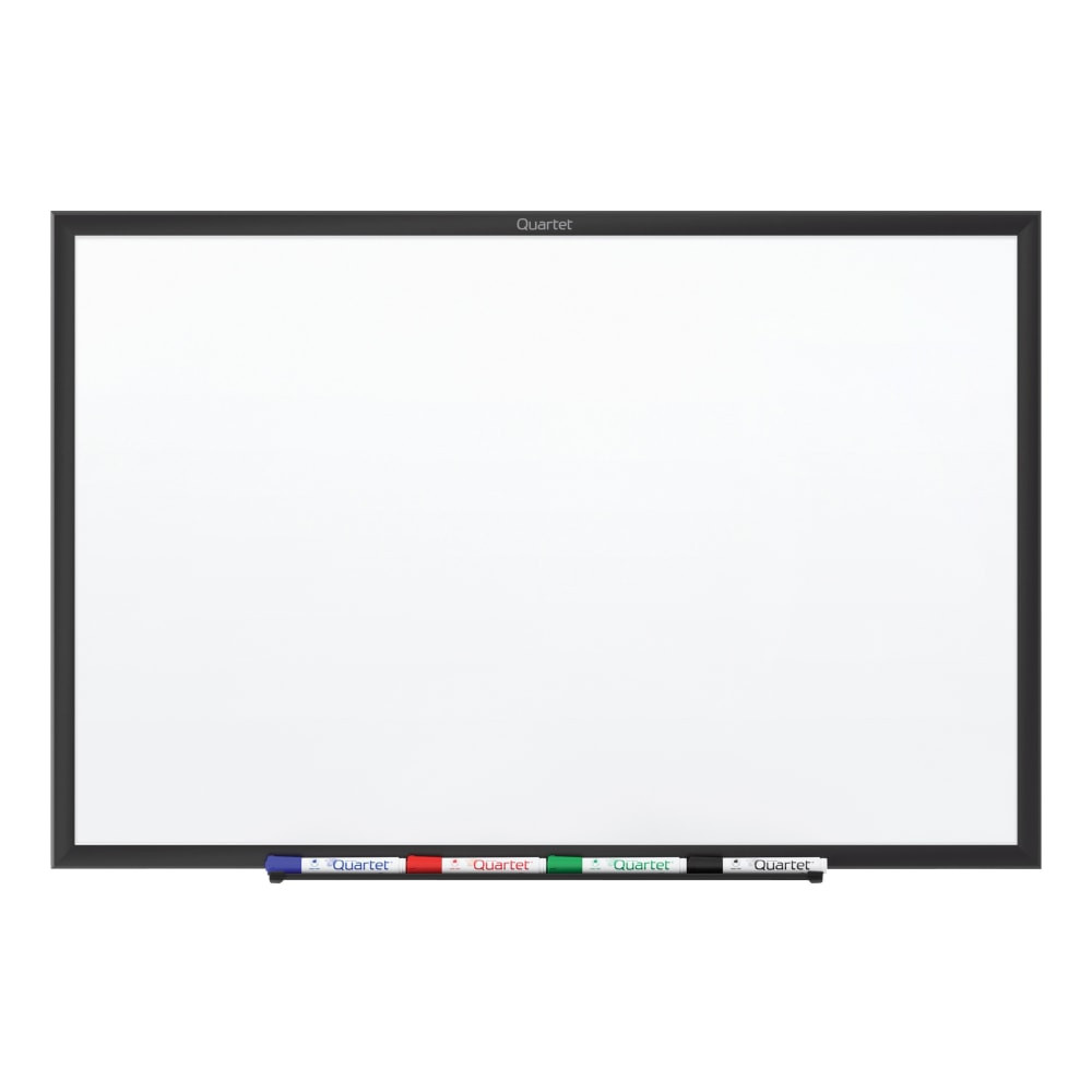 ACCO BRANDS USA, LLC SM537B Quartet Classic Magnetic Dry-Erase Whiteboard, 48in x 72in, Aluminum Frame With Black Finish