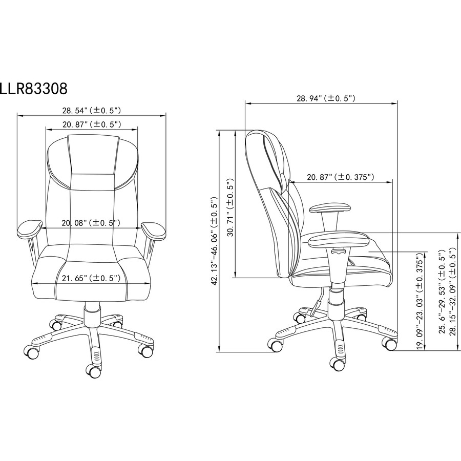 Lorell 83308 Lorell Executive High-back Chair