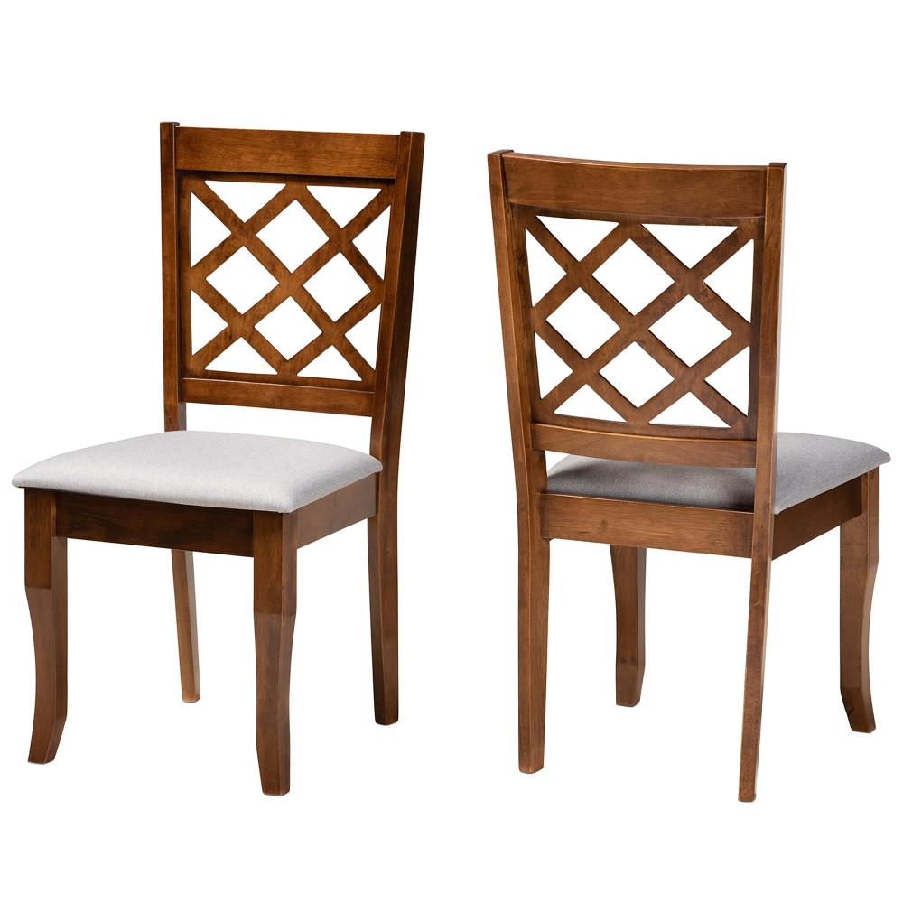 WHOLESALE INTERIORS, INC. Baxton Studio 2721-10541  Verner Dining Chairs, Gray/Walnut Brown, Set Of 2 Dining Chairs