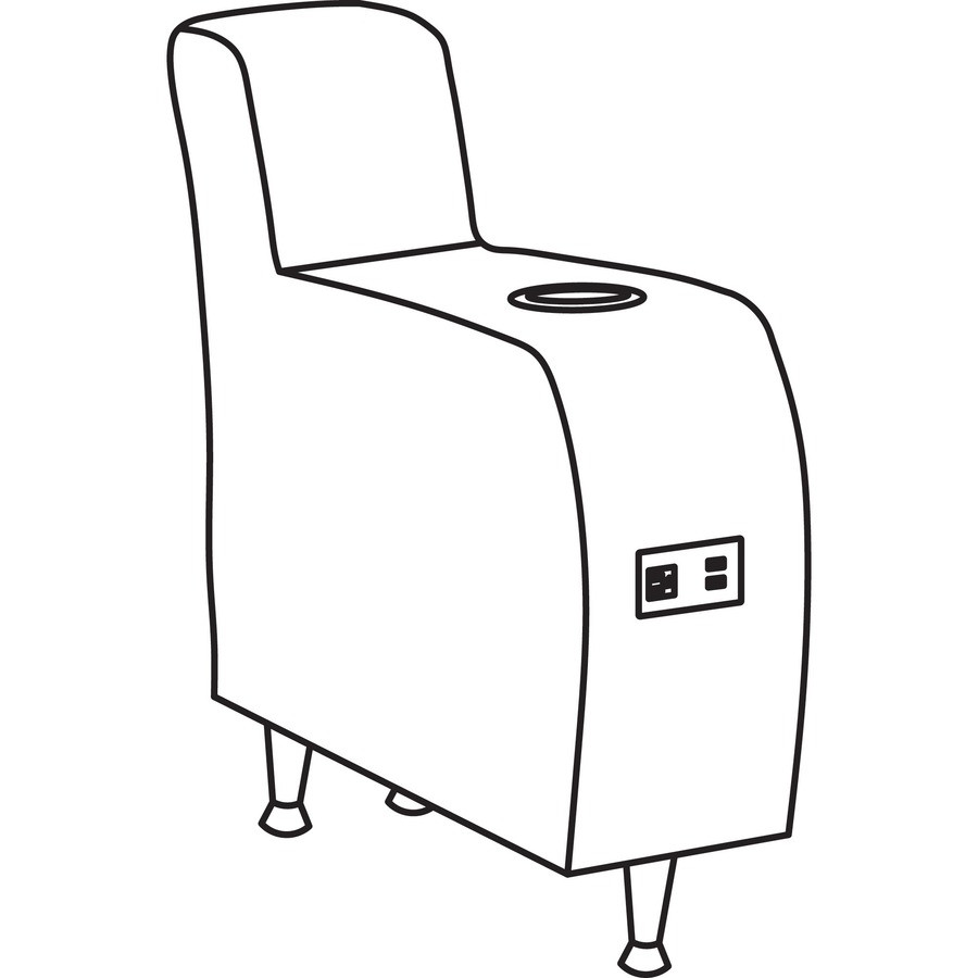 Lorell 86923 Lorell Fuze Modular Series Lounge Adder Arm