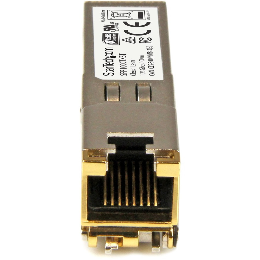 StarTech.com SFP1000TXST StarTech.com MSA Uncoded SFP Module - 1000BASE-TX - 1GE Gigabit Ethernet SFP SFP to RJ45 Cat6/Cat5e Transceiver Module - 100m