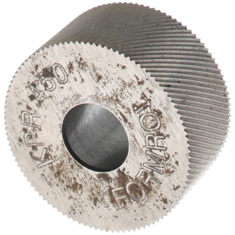 MSC KPR-450 Standard Knurl Wheel: 3/4" Dia, 70 ° Tooth Angle, 50 TPI, Diagonal, High Speed Steel