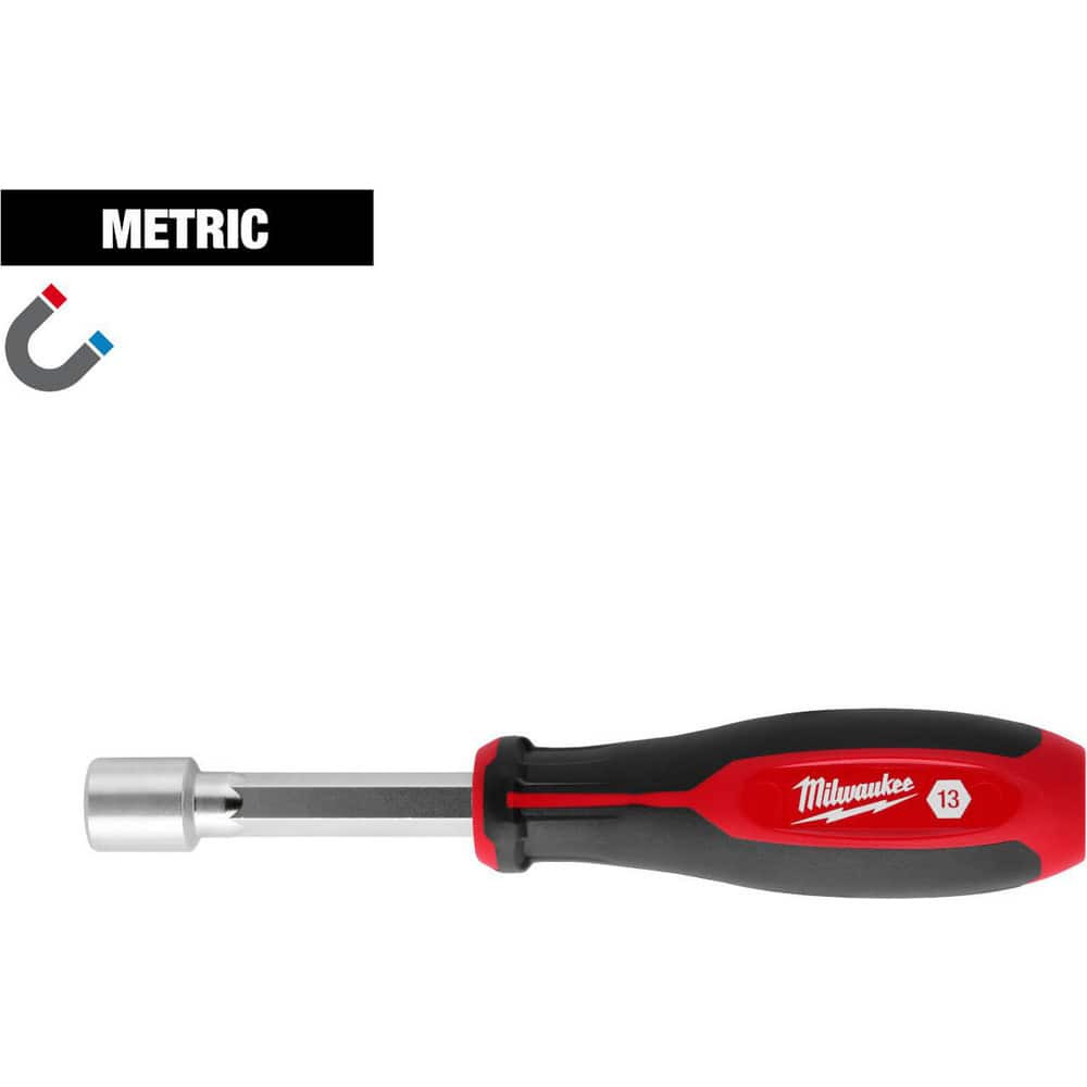 Milwaukee Tool 48-22-2567 Nutdrivers; Tool Type: Nut Driver ; Size (Mm - 4 Decimals): 13.0000 ; Shaft Type: Hollow ; Shaft Length: 7.5000 ; Overall Length (Decimal Inch): 7.5000 ; Handle Type: Tri-Lobular