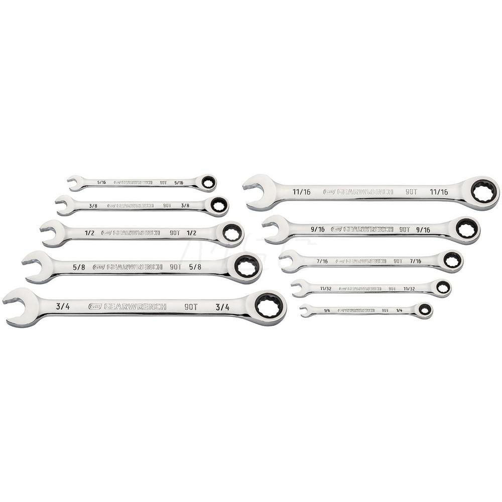 GEARWRENCH 86958 Wrench Set: 10 Pc, Inch