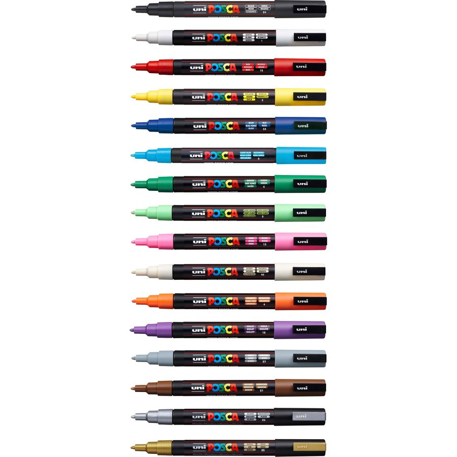 uni-ball Corporation uniball? PC3M16C uni&reg; Posca PC-3M Paint Markers