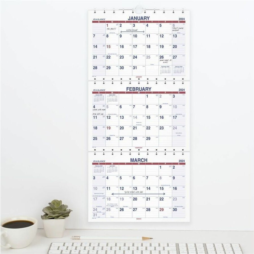 ACCO Brands Corporation At-A-Glance PMLF1128 At-A-Glance Move-A-Page 3-Month Wall Calendar