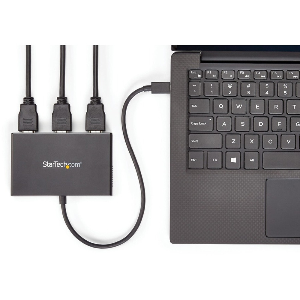 StarTech.com MSTCDP123HD StarTech.com 3-Port USB-C Multi-Monitor Adapter, Type-C to 3x HDMI MST Hub, Triple 1080p HDMI Laptop Display Extender / Splitter, Windows