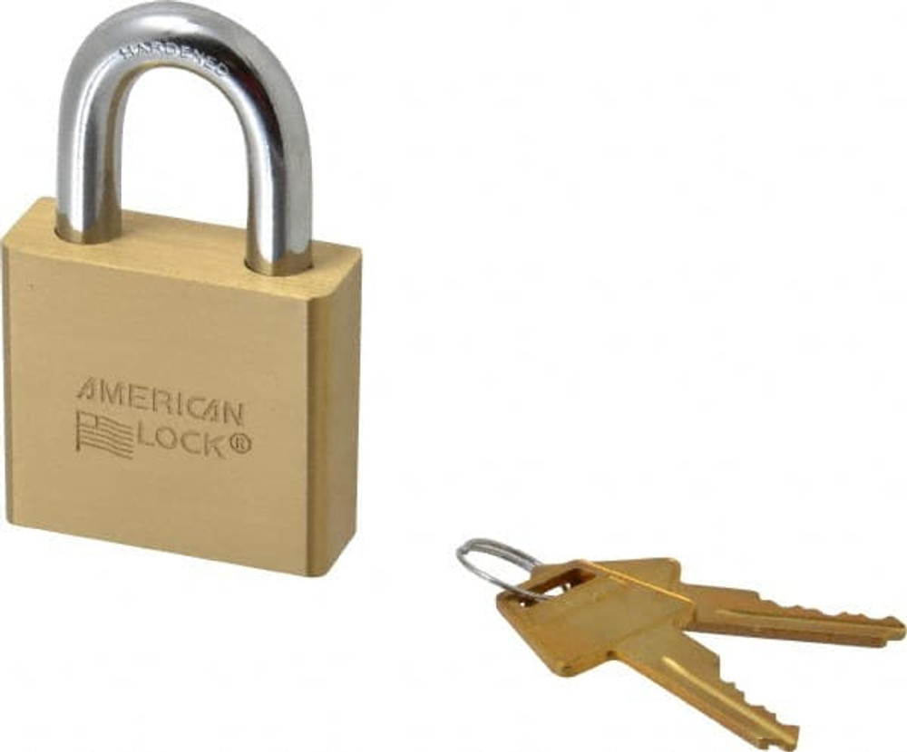 American Lock A5570 KD Padlock: Brass & Steel, Keyed Different, 2" Wide