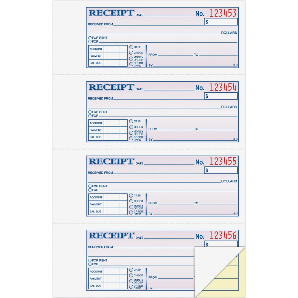 TOPS Products Adams DC1182 Adams Money/Rent Receipt Book