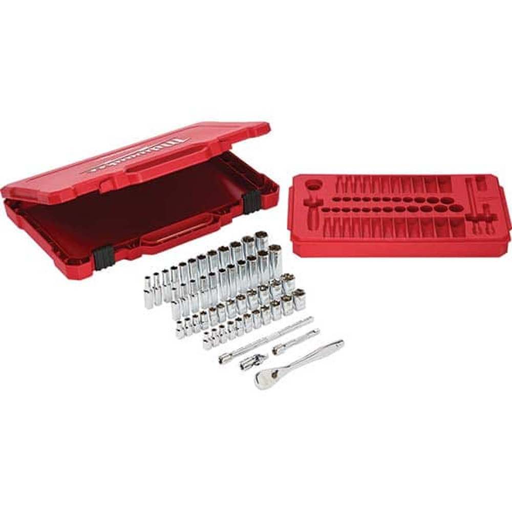 Milwaukee Tool 48-22-9004 Ratchet Socket Set: 50 Pc