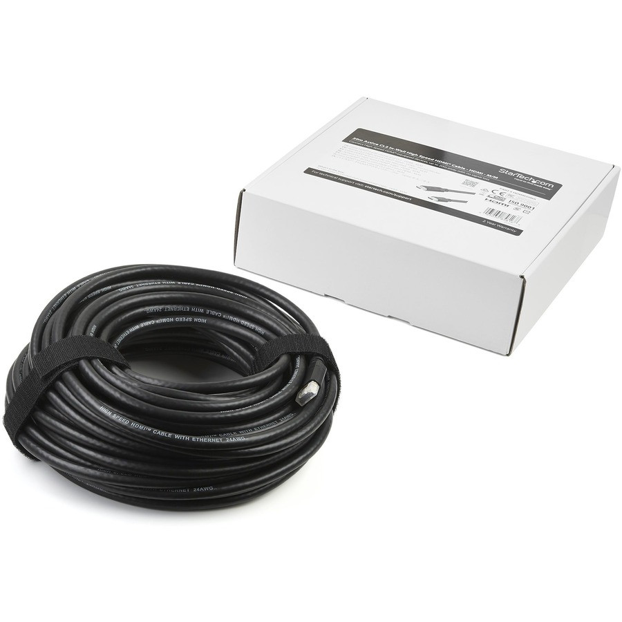 StarTech.com HDMM20MA StarTech.com 66ft (20m) Active HDMI Cable, 4K 30Hz UHD High Speed HDMI 1.4 Cable with Ethernet, CL2 Rated HDMI Cord for In-Wall Install