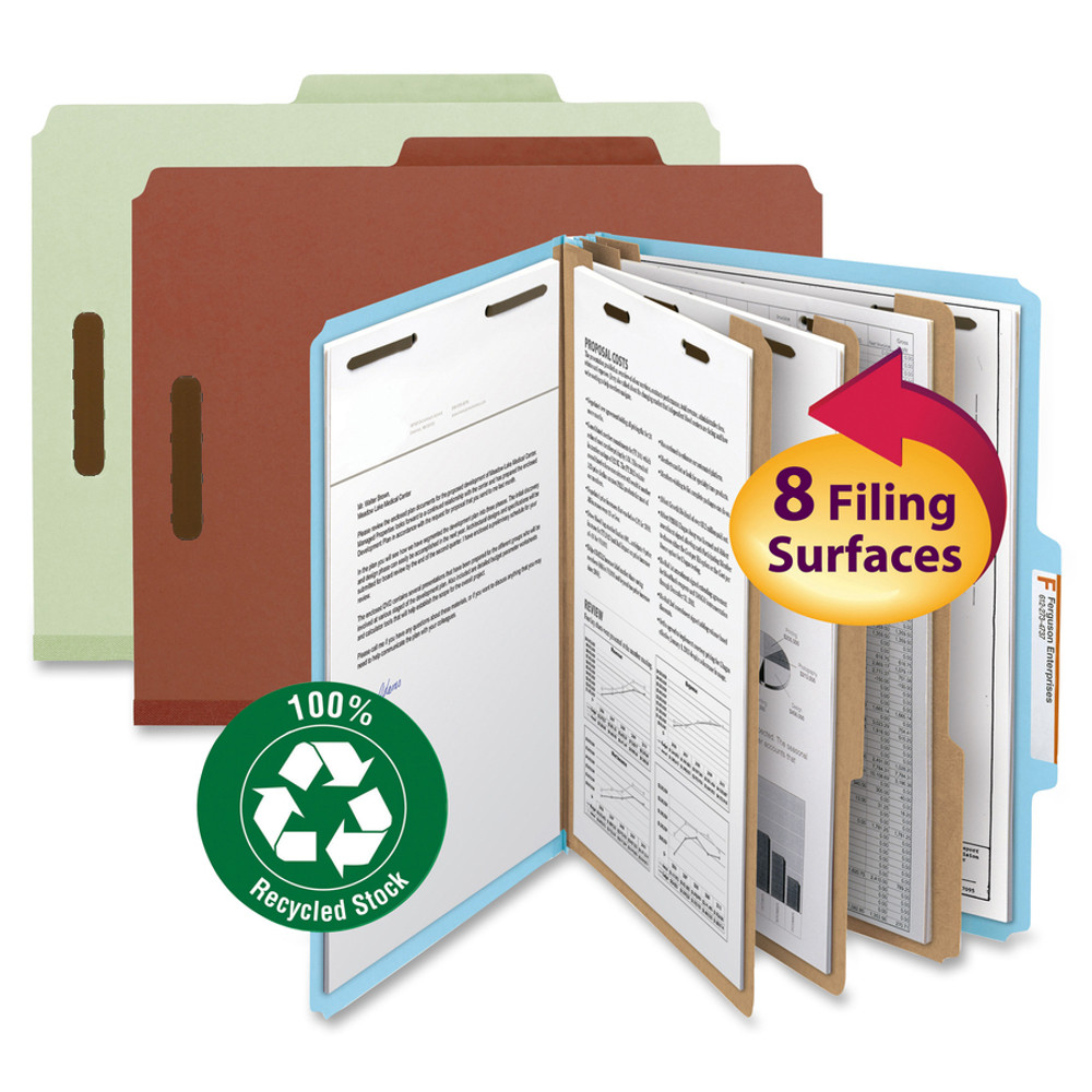 Smead Manufacturing Company Smead 14090 Smead 2/5 Tab Cut Letter Recycled Classification Folder