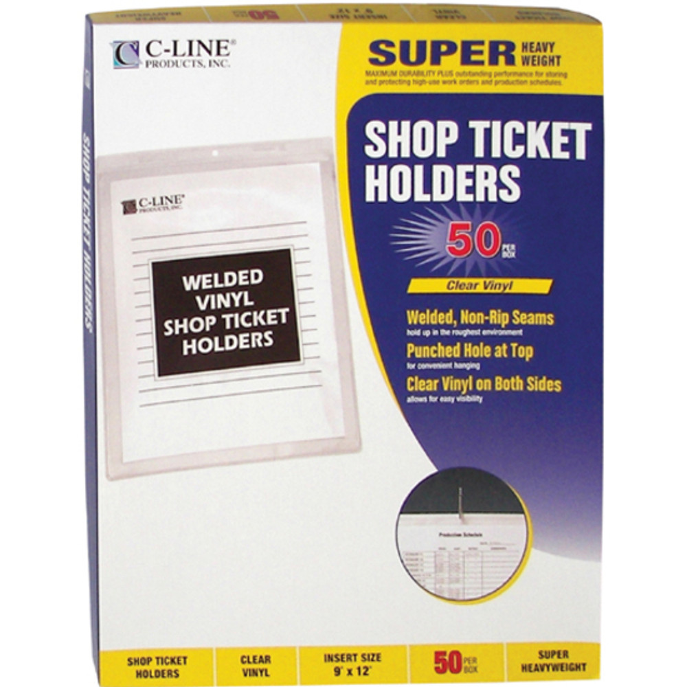 C-Line Products, Inc C-Line 80912 C-Line Vinyl Shop Ticket Holders, Welded