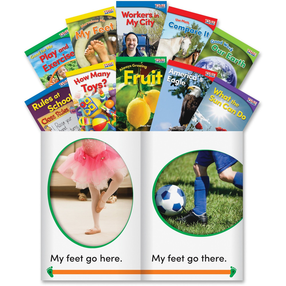 Shell Education 24705 Shell Education Grade K Time for Kids Book Set 2 Printed Book