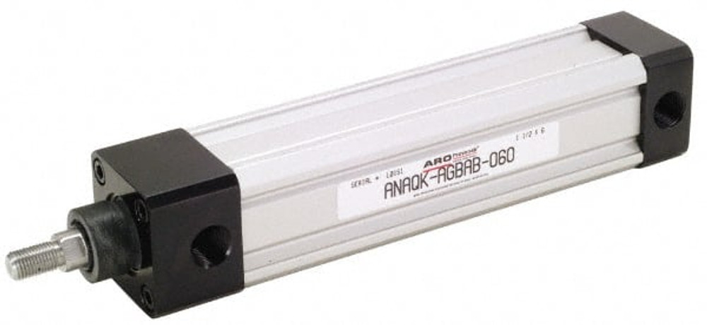 ARO/Ingersoll-Rand ANATK-ABXAB-020 Double Acting Rodless Air Cylinder: 2-1/2" Bore, 2" Stroke, 250 psi Max, Side Tapped Mount