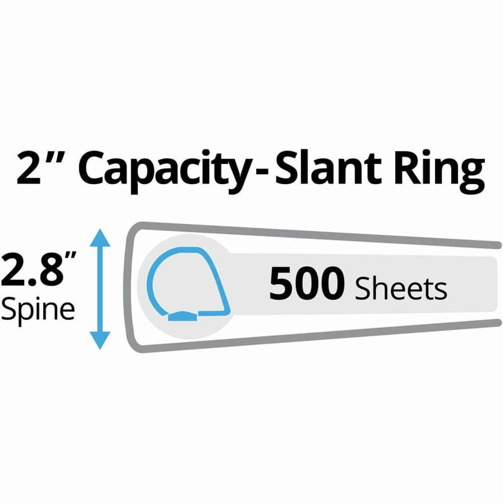 Avery Avery&reg; 17032 Avery&reg; Durable View Binder 2" , Slant D Rings, White