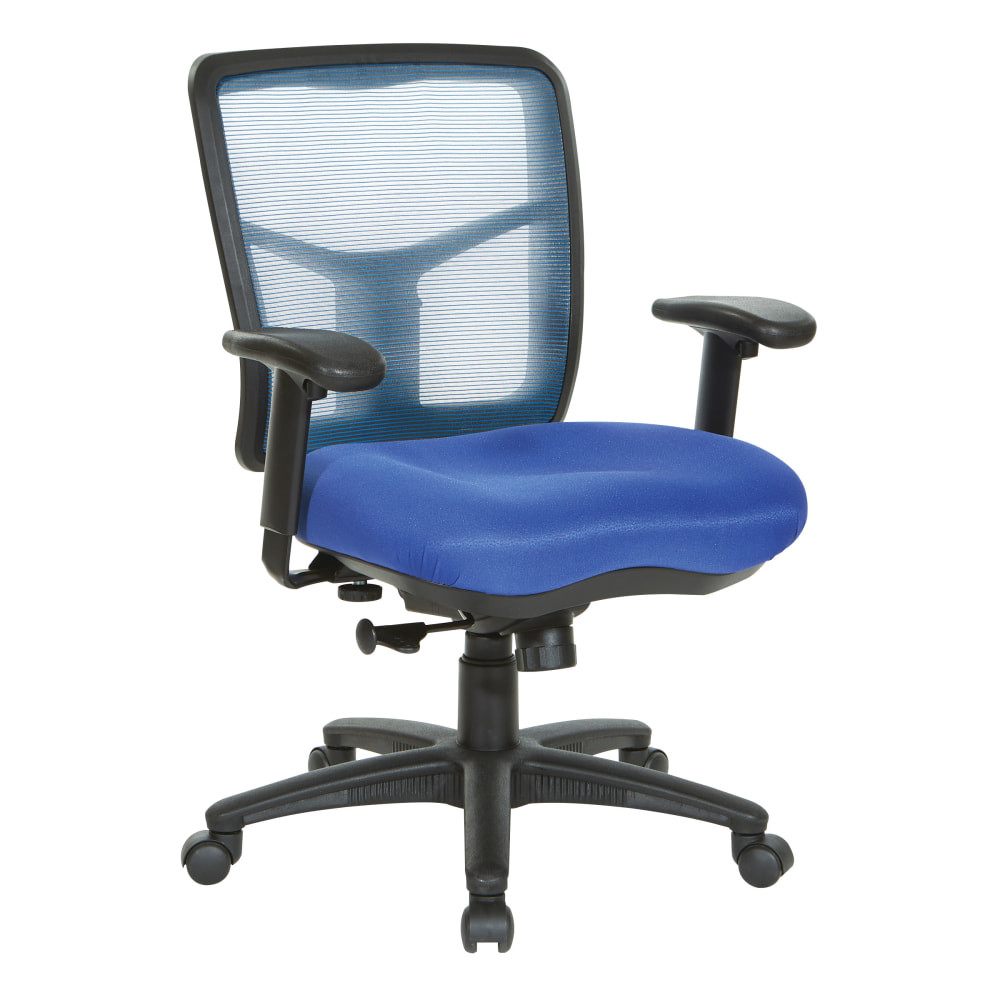 OFFICE STAR PRODUCTS 92555-9278 Office Star Pro-Line II Air Mist Ergonomic Mesh Mid-Back Manager Chair, Blue