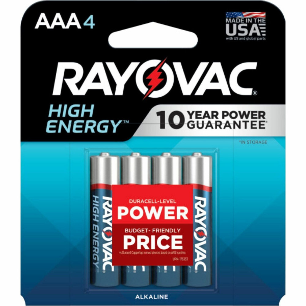 Energizer Holdings, Inc Rayovac 8244T Rayovac High Energy Alkaline AAA Batteries