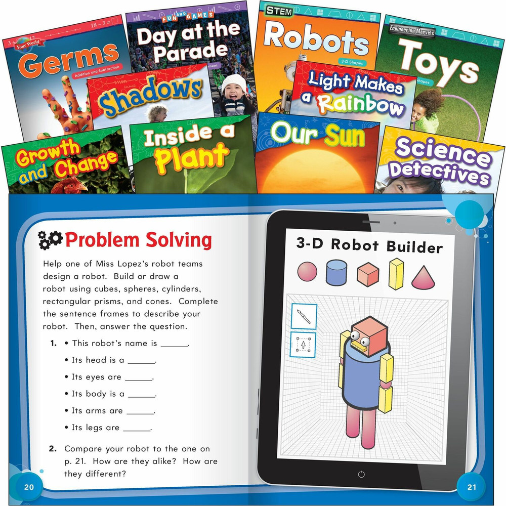 Shell Education 103737 Shell Education Exploring STEM Grade 1 10-Book Set Printed Book