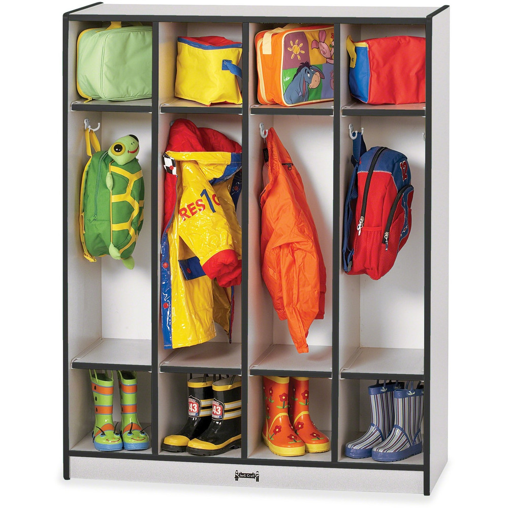 Jonti-Craft, Inc Jonti-Craft 0268JCWW180 Jonti-Craft Rainbow Accents 4 Section Coat Locker