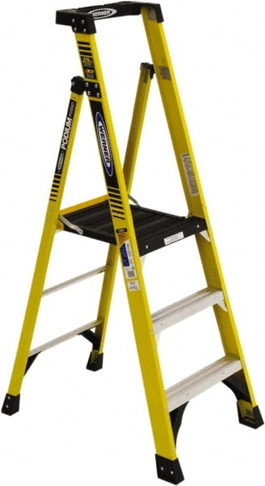 Werner PD7303 3-Step Fiberglass Step Ladder: Type IAA, 3' High