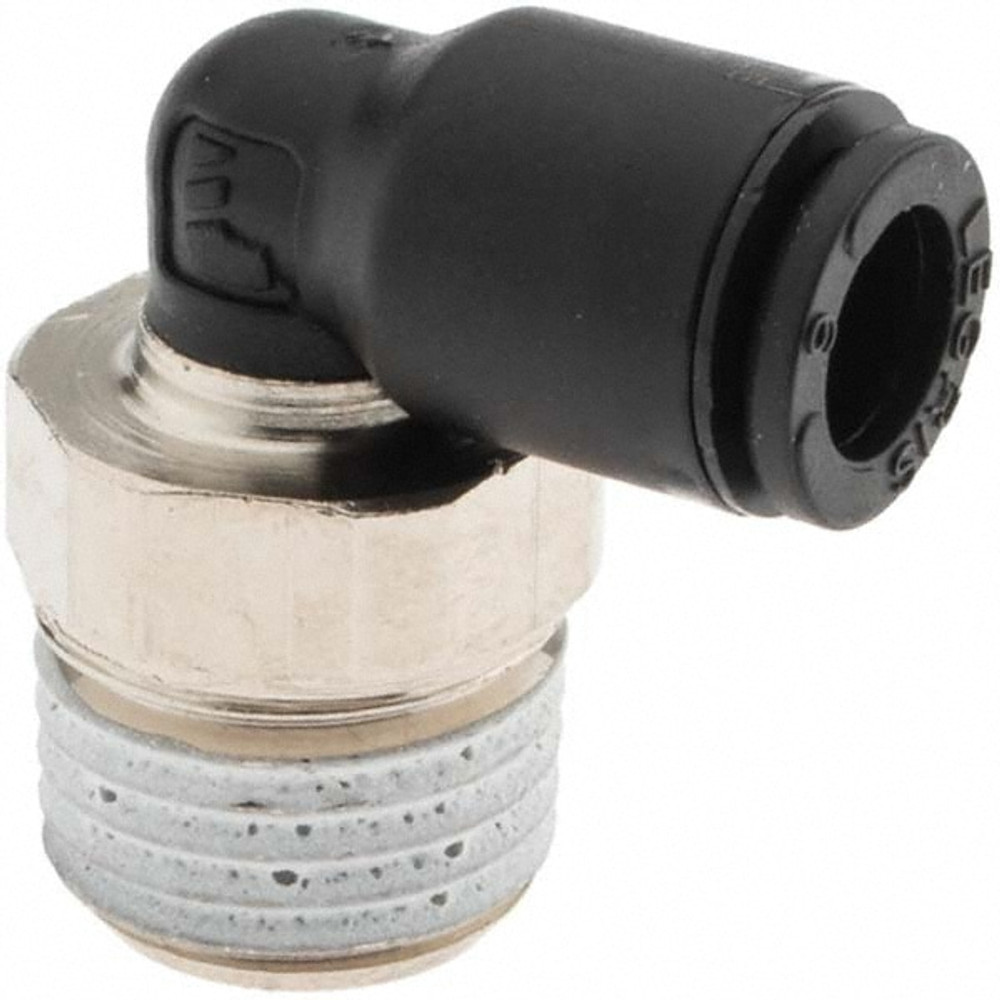 Parker KP23919 Push-To-Connect Tube to Male BSPT Tube Fitting: Male Elbow, 1/4" Thread