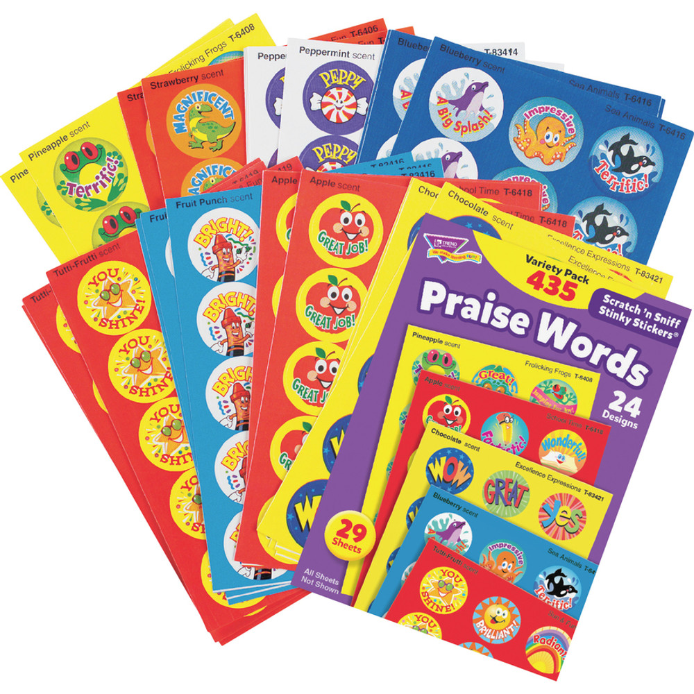 TREND Enterprises Inc. Trend T6490 Trend Praise Words Jumbo Stinky Stickers