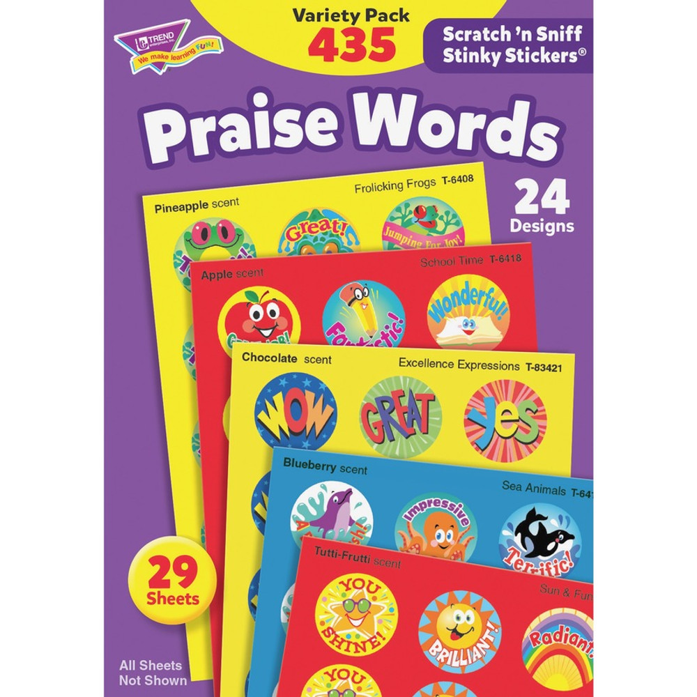 TREND Enterprises Inc. Trend T6490 Trend Praise Words Jumbo Stinky Stickers