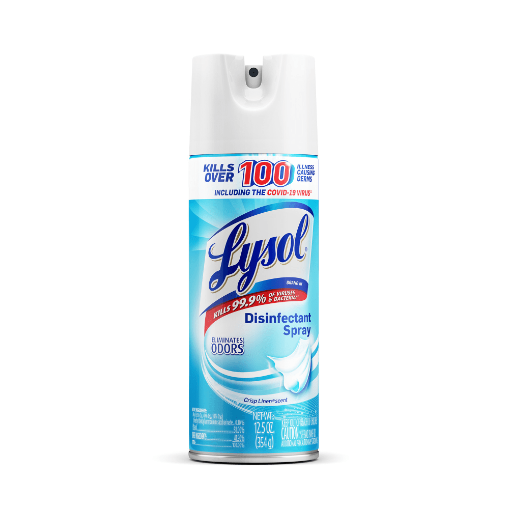 RECKITT BENCKISER REC74186EA Lysol Disinfectant Spray, Crisp Linen Scent, 12.5 Oz Bottle
