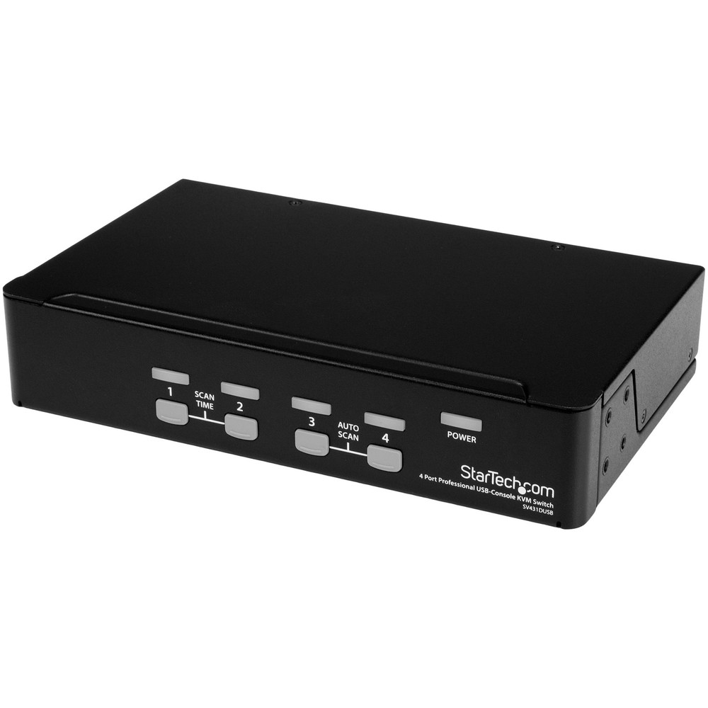 StarTech.com SV431DUSB StarTech.com 4 Port 1U Rackmount USB PS/2 KVM Switch with OSD