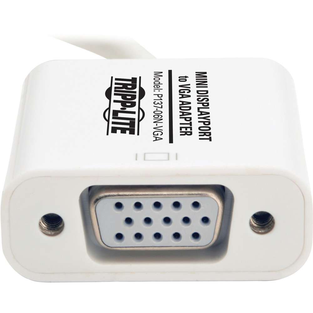Tripp Lite by Eaton Keyspan P137-06N-VGA Tripp Lite by Eaton Keyspan Mini DisplayPort to Active VGA Adapter, Video Converter (M/F), White, 6-in. (15.24 cm)