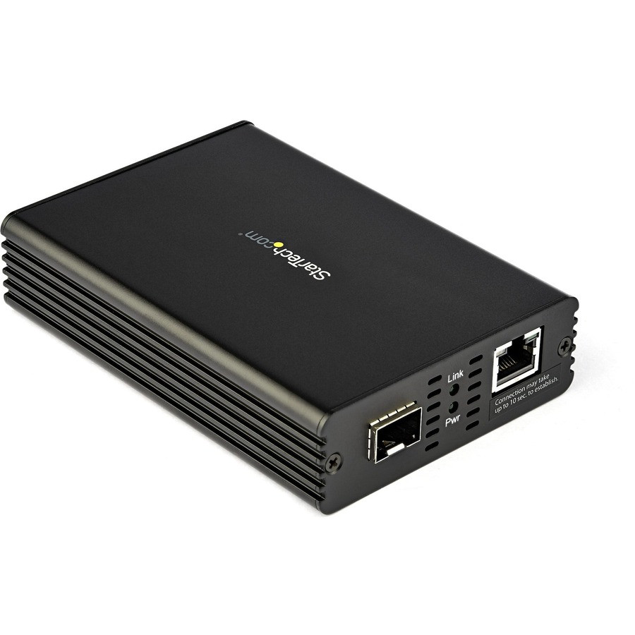 StarTech.com MCM10GSFP StarTech.com 10GbE Fiber Ethernet Media Converter 10GBASE-T- SFP to RJ45 Single Mode/Multimode Fiber to Copper Bridge 10Gbps Network