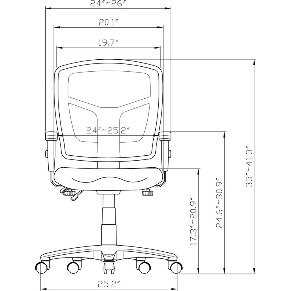 Lorell 66125 Lorell Accord Series Mid-Back Task Chair