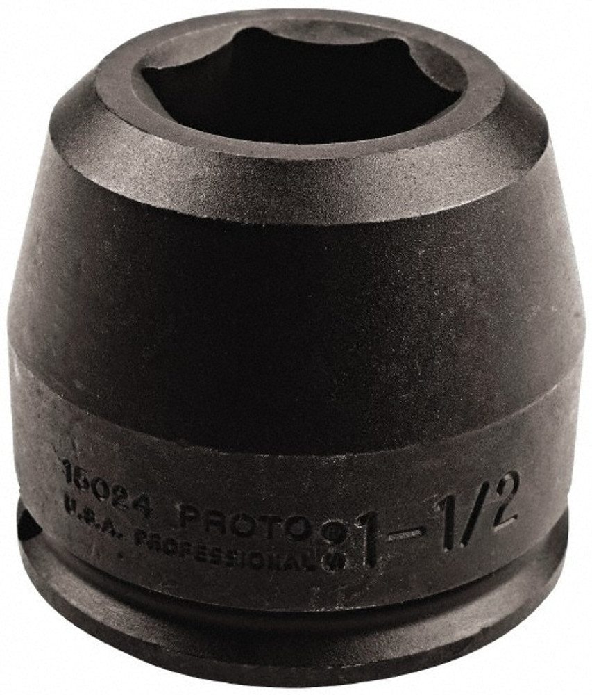 Proto J15030L Impact Socket: 1-1/2" Drive, 1-7/8" Socket, Hex Drive