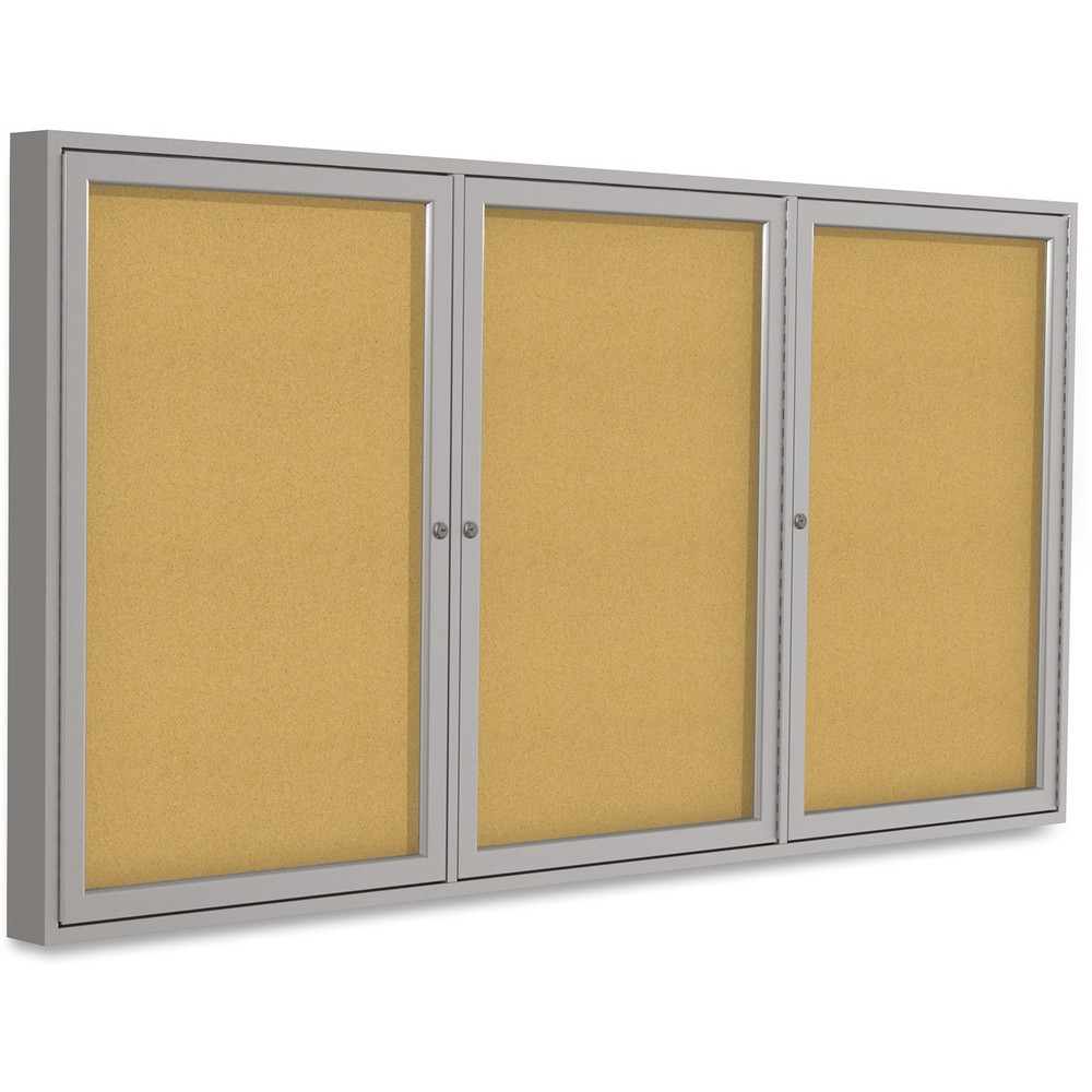 Ghent Manufacturing, Inc Ghent PA34872K Ghent 3-door Enclosed Cork Bulletin Board