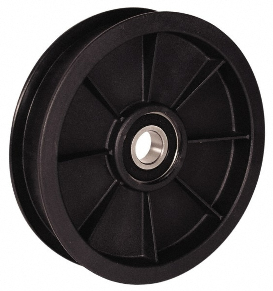 Fenner Drives VA7501RB0001 3/8 Inside x 7-1/2" Outside Diam, 0.54" Wide Pulley Slot, Glass Reinforced Nylon Idler Pulley