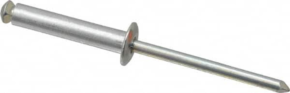 RivetKing. ABSM4X20PL100 Peel Blind Rivet: Dome Head, Aluminum Body, Steel Mandrel