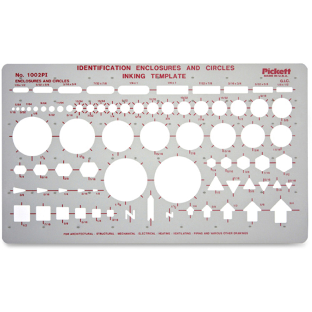 Chartpak, Inc Chartpak 1002PI Chartpak Circle/Identification Template