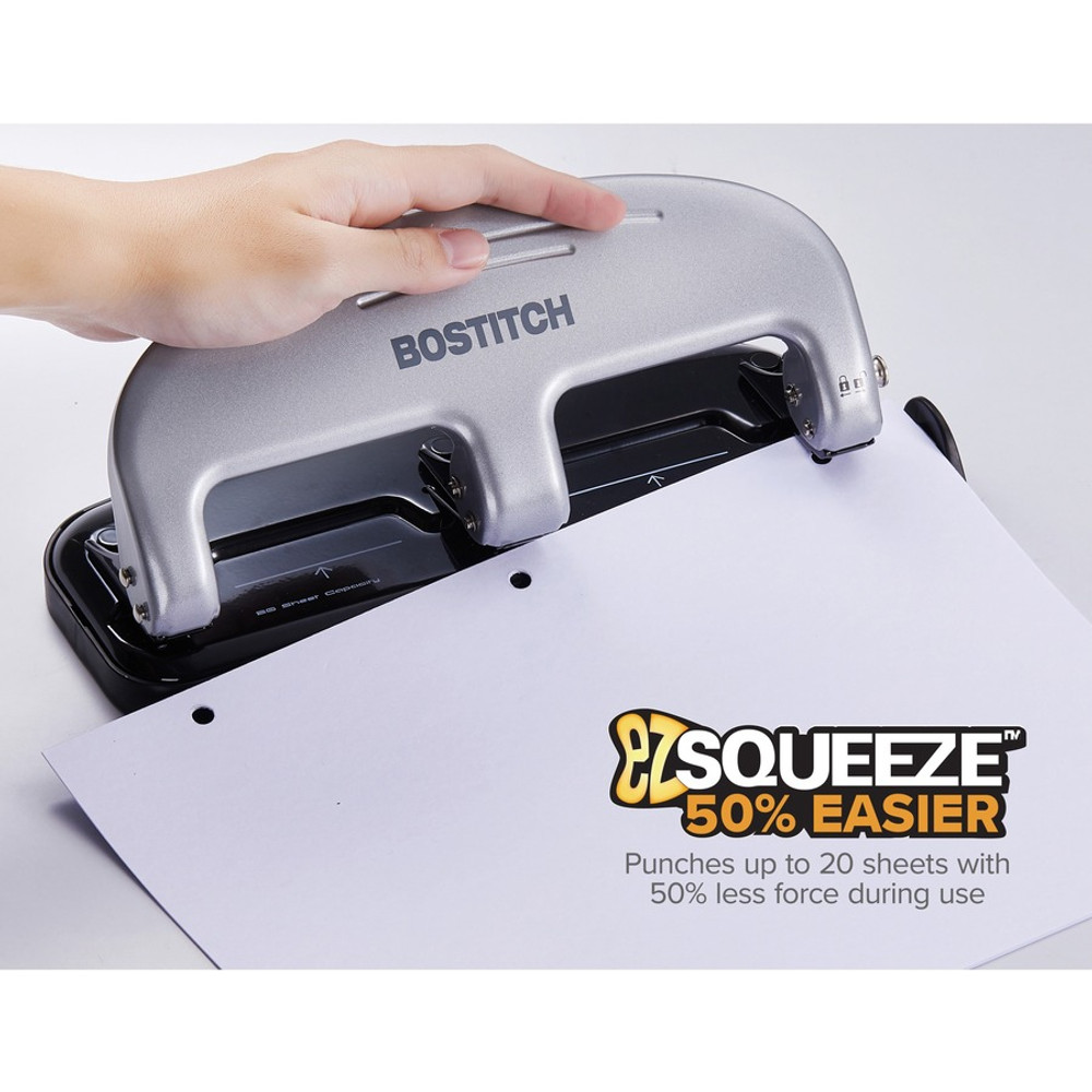 Amax Inc Bostitch 2220 Bostitch EZ Squeeze&trade; 20 Three-Hole Punch