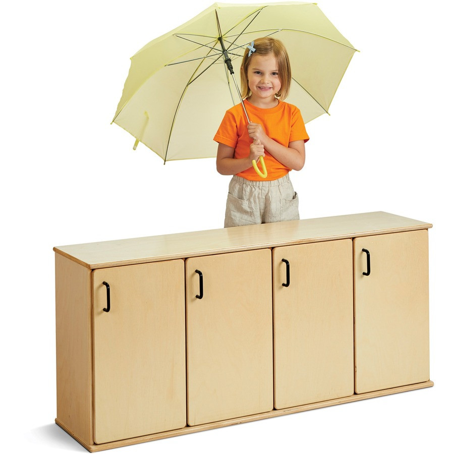 Jonti-Craft, Inc Jonti-Craft 7107YT Jonti-Craft Young Time 4-Section Stackable Locker
