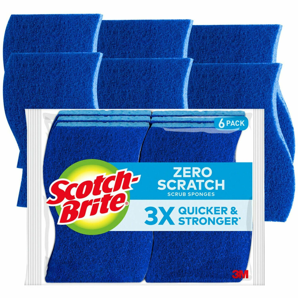 3M Scotch-Brite 5266CT Scotch-Brite Zero Scratch Non-Scratch Scrub Sponges