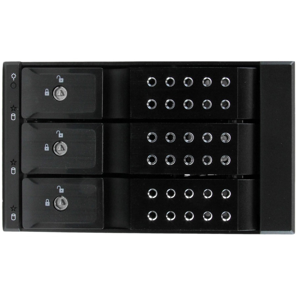 StarTech.com HSB3SATSASBA StarTech.com 3 Bay Aluminum Trayless Hot Swap Mobile Rack Backplane for 3.5in SAS II/SATA III - 6 Gbps HDD