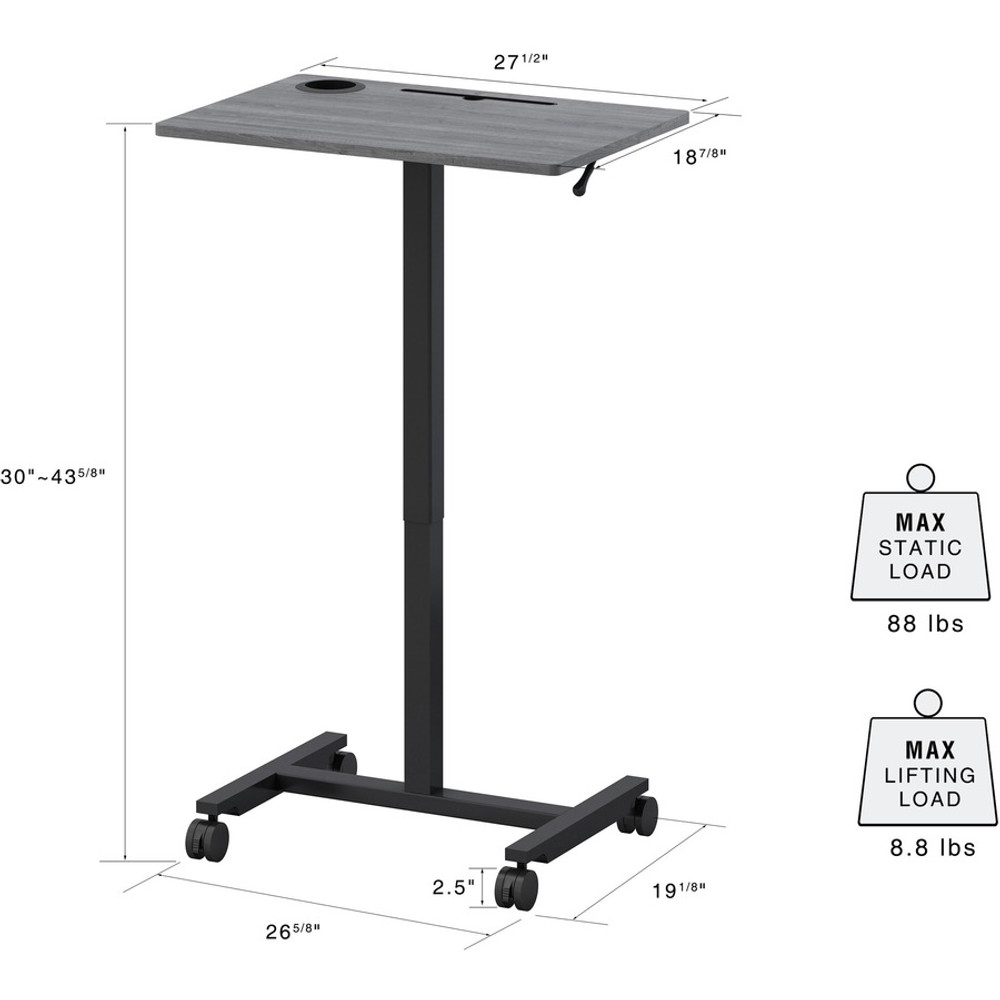 Lorell 84837 Lorell Height-adjustable Mobile Desk