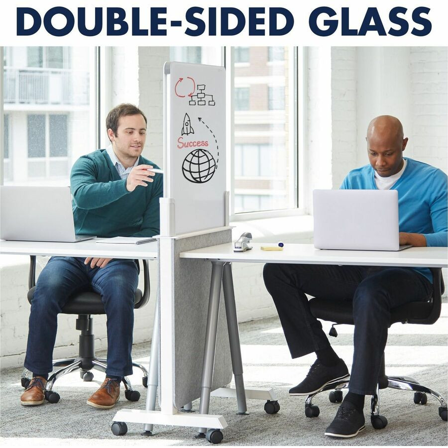 ACCO Brands Corporation Quartet Q293066W Quartet Agile Easel with Glass Dry-Erase Board