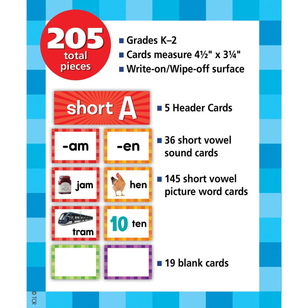 Teacher Created Resources 20850 Teacher Created Resources Short Vowels Pocket Chart Cards