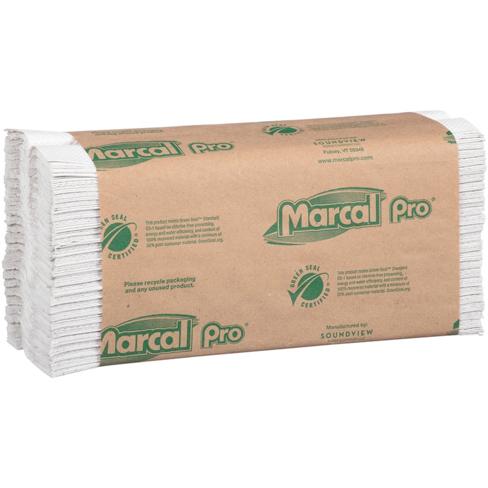 Marcal Manufacturing, LLC Marcal P100B Marcal Recycled Center-Fold Paper Towels