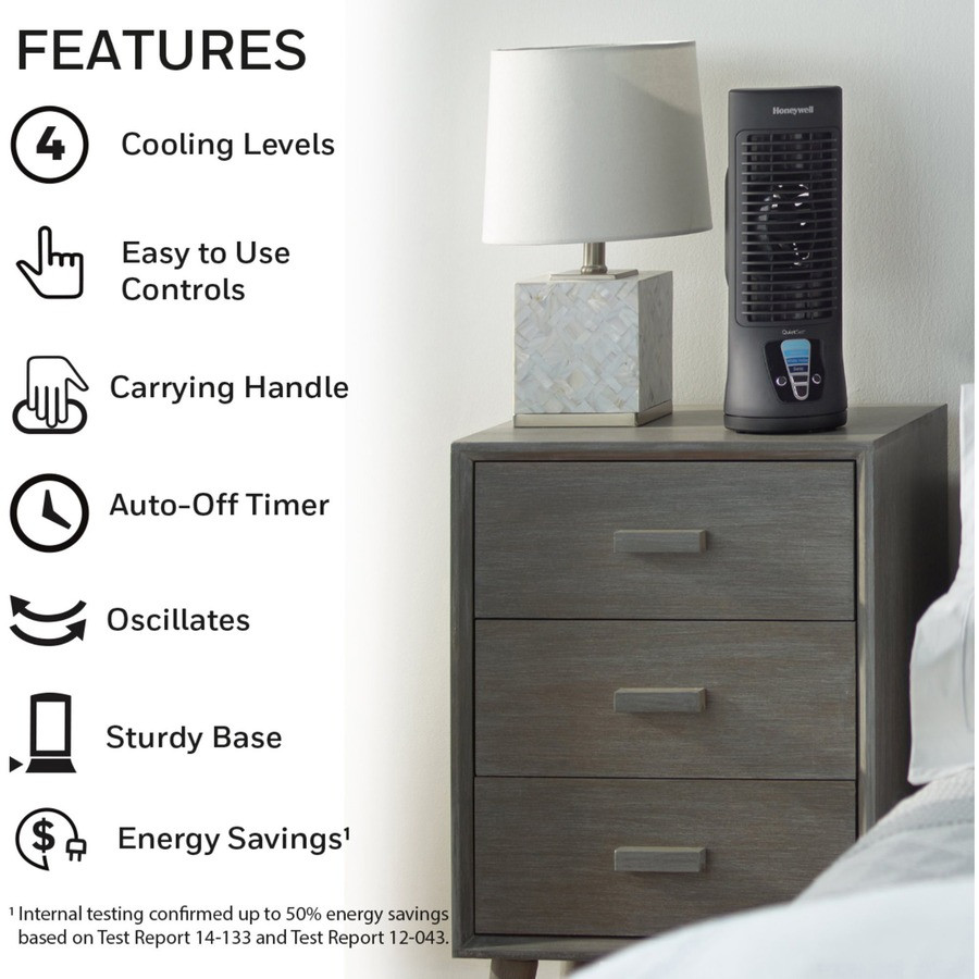 Kaz, Inc Honeywell HTF210B Honeywell QuietSet Slim Mini Tower Fan